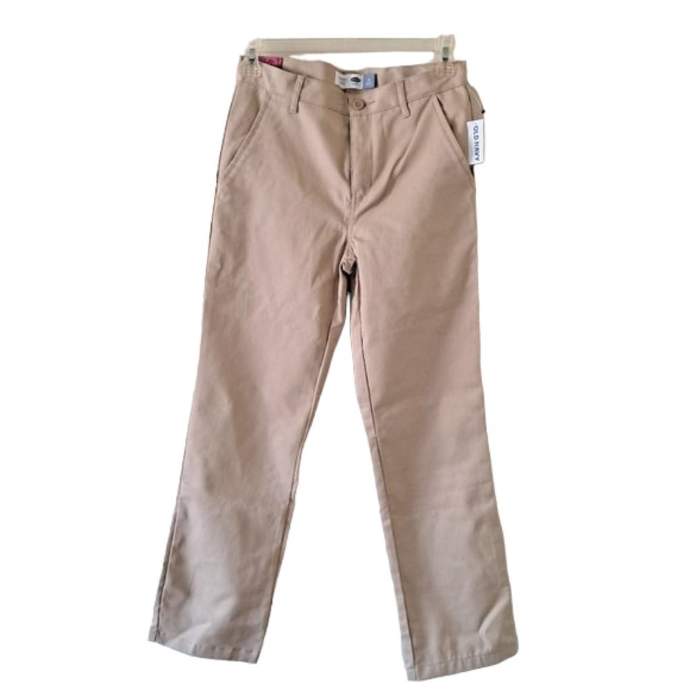 Old Navy Kids Uniform Plain Front Khaki Pant - Size 12 (NWT)